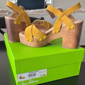 Sam Edelman Yellow Platform Clogs